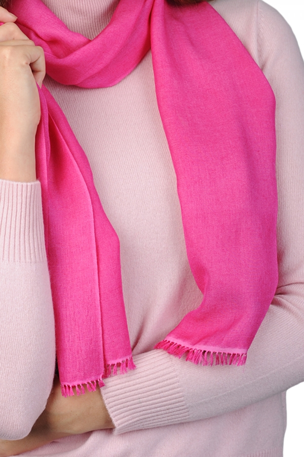 Cashmere & Silk accessories shawls scarva icecream pink 170x25cm